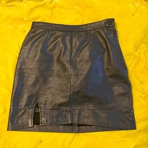 Reformation Leather Mini Skirt